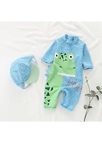 Bộ đồ bơi kèm mũ khủng long ROAR bé trai 3-7 tuổi