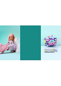 Bàn phím cơ không dây bluetooth | USB Logitech POP KEYS - với 8 phím emoji có thể điều chỉnh, switch tactile, kết nối 3 thiết bị - Hàng chính hãng