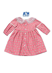 Đầm dài tay bé gái Thỏ hồng thô trà bông - AICDBGWMUYL4 - AIN Closet