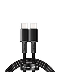Cáp sạc nhanh siêu bền C to C Baseus High Density Braided PD 100W (5A/20V, E-marker Chip, Type C to Type C Fast Charging)