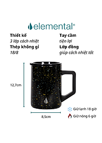 [Elemental chính hãng - Thương hiệu Mỹ] Cốc giữ nhiệt Elemental Summit 470ml, giữ nhiệt vượt trội, an toàn sức khỏe, inox 304, giá siêu hot