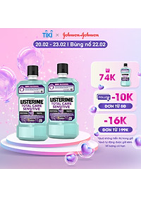 Bộ 2 Nước Súc Miệng Cho Răng Nhạy Cảm Listerine Total Care Sensitive 250mlx2