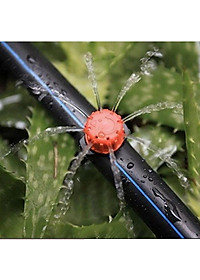 Bộ 100 Béc tưới cây con bọ - Đầu béc tưới nhỏ giọt 8 tia điều chỉnh được 206852d