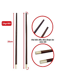 Bộ 10 đôi đũa gỗ trắc DandiHome cao cấp