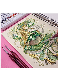 Cọ tỉa nét nhỏ, cọ vẽ móng, cọ vẽ loại xịn, họa cụ LALUNA - A33