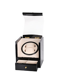 Hộp Xoay Đựng Đồng Hồ Cơ SAIKE SAIKE 2003 Mẫu 2 Xoay Và Ngăn Phụ Kiện Vỏ Gỗ Màu Đen