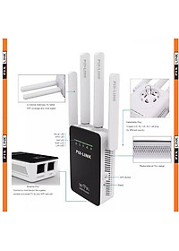 Kích sóng wifi tốc độ cao 4 râu 300M PIX LINK LV-WR09 thiết bị kích sóng phủ rộng giải pháp cho mạng yếu, kết nối đến 50M cực nhanh, cài đặt dễ dàng - Hàng chính hãng