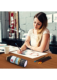 Bút chì màu cao cấp Deli dạng cốc - 24 màu/36 màu/72 màu - 68100/68101/68114