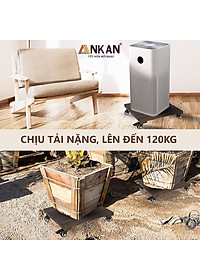 Đế Lót Chậu Cây Có Bánh Xe Cao Cấp ANKAN Hình Vuông Màu Đen 35x35Cm, Tải trọng 150 Kg, Di Chuyển Chậu Cây Nặng Dễ Dàng, Êm Ái