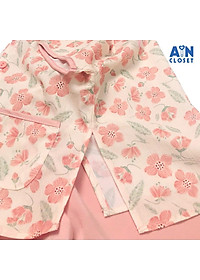Bộ bà ba dài áo tay ngắn bé gái họa tiết Hoa Anh Thảo quần lụa hồng - AICDBGJZGS1Q - AIN Closet