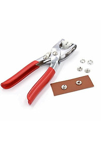 Cây Kìm Bấm Cúc Vành Áo Kim Loại Đa Năng Bộ Kìm Bấm Khuy Kèm 100 Cúc Bấm 9.5mm Thép Không Gỉ, Khoen Quần Áo Tiện Lợi