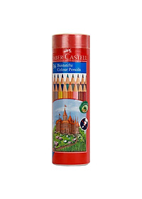 Chì Màu Lục Giác Castell -115828 - 36 Màu Dài (Hộp Thiếc Tròn) Faber Castell