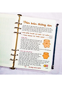 Sổ takenote văn 6, sổ tay ghi chép giúp học tốt văn 6 có 2 bản là sổ còng Binder và sổ lò xo A5 trang trí sticker