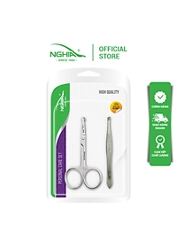 Combo 2 Sản Phẩm (Kéo Cắt Tỉa Lông Mũi - Nhíp) KỀM NGHĨA CB.2-006