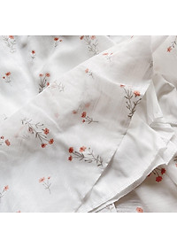 Váy hoa nhí cổ vuông tiểu thư - váy trắng hoa nhí hàn quốc