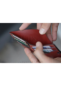 Ví Da Epsom Dáng Đứng Handmade Lealux Epsom Wallet 3
