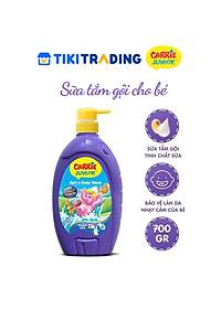 Chai Sữa Tắm Gội cho bé Carrie Junior hương trái cây thiên nhiên 700g - 3 mùi hương