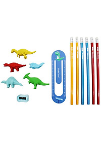 Bộ Dụng Cụ Học Tập Khủng Long Dinosaur Club - Little Tree GP8012-E (13 Chi Tiết)