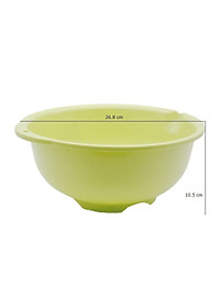 Thau/Chậu lót nhựa dạng tròn cao cấp Sanada Seiko 3.6L có tay cầm - Hàng nội địa Nhật Bản.