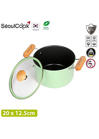 Bộ nồi chảo 2 món SL4, nồi 20cm + chảo vuông 15x20cm đáy từ/ Induction Seoulcook Hàn Quốc, dùng được tất cả các loại bếp – Hàng chính hãng