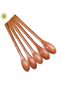 Muỗng Gỗ Cao Cấp - Muỗng Xà Cừ Búp Sen - Đồ Dùng Gỗ Nhà Bếp Chất Lượng Cao