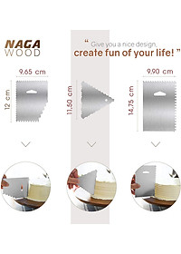 Bàn xoay làm bánh kem bằng gỗ 33cm, Kèm Bộ dao chà láng, dùng làm bánh gato, trang trí tiệc cưới, sinh nhật 