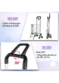 XE KÉO ĐI CHỢ HỢP KIM NHÔM SIÊU NHẸ, SIÊU BỀN NIKITA