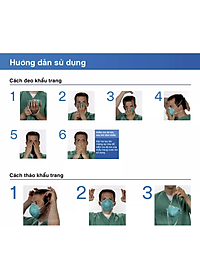 Khẩu trang phòng dịch N95 3M 1860 chuyên dùng chống giọt bắn, máu, vi khuẩn- Khẩu trang 3M đạt tiêu chuẩn N95 và FDA chính hãng
