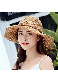 Mũ rộng vành chống nắng đi biển gấp gọn. Nón rộng vành chống nắng đi biển gấp gọn. Mũ đi biển rộng vành. Nón đi biển rộng vành chống tia UV thời trang Hàn Quốc dona21033018