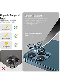 Bộ miếng dán kính cường lực bảo vệ Camera iPhone 12 Pro Max hiệu Wiwu Guard Lens Ring mang  lại khả năng chụp hình sắc nét full HD (độ cứng 9H, chống trầy, chống chụi & vân tay, bảo vệ toàn diện) - hàng nhập khẩu