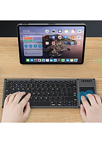 Bàn phím Gấp gọn không dây Bluetooth B66T - Tích hợp Touchpad - pin sạc TypeC- có hàng phím F1-F12 hàng nhập khẩu