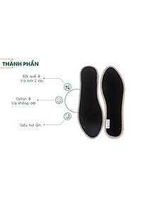 Lót giày lưới 2 lớp Hương Quế CI-06 làm từ vải lưới 2 lớp - vải cotton - bột quế giúp êm chân - ấm chân - phòng cảm cúm