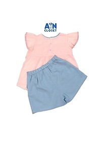 Bộ quần áo ngắn cho mẹ Hoa Cẩm cù hồng cotton - AICDME6YVPRG - AIN Closet