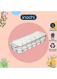 Khay Đựng Trứng Gà , Vịt Trong Suốt YoKo 12 Quả Có Nắp Đậy Tặng Kèm Khăn Lau Đa Năng PaKaSa - Hàng Chính Hãng INOCHI