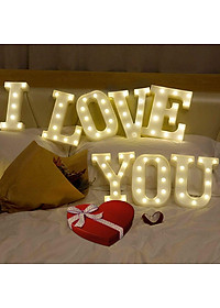 Đèn Led Chữ Cái Loại Lớn 22cm Trang Trí Tiệc Cưới, Sinh Nhật, Nhà Cửa KUNBE - Đủ 26 Chữ Cái A-Z, Các Số Từ 0-9 Và Biểu Tượng Trái Tim Đỏ, ...