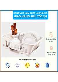 Rổ Úp Bát Tiện Ích Việt Nhật, Giá Để Bát Đĩa , Khay Úp bát, Có Lỗ Thoát Nước Tiện Ích Chất Liệu Nhựa PP An Toàn- Hàng Việt Nam