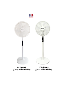Quạt đứng điện tử có điều khiễn từ xa, hẹn giờ Mitomo FCE-60AEV, công suất 60W, động cơ dây đồng - Bảo hành 2 năm hàng chính hãng