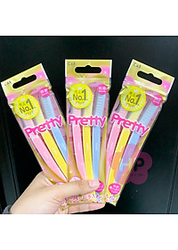 Dao Cạo Lông Mày Cán Dài Kai Pretty 01628-GA0053 (Set 3 cây)