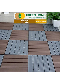 Vỉ Nhựa Lót Sàn Greenhome, Catleza, D30xR30cm, Độ Bền 5 Năm, Dễ Lắp Đặt, Trang Trí Ban Công, Sân Vườn, Hồ Bơi