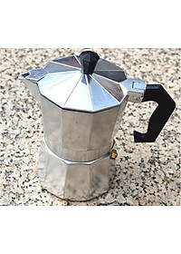 Bình pha cà phê kiểu Ý- Ấm pha cà phê chất liệu nhôm cao cấp -Hàng chính hãng Henrysa