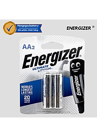 Vỉ 2 Viên Pin AA 1,5V ENERGIZER Lithium Ultimate Siêu nhẹ , Siêu bền bỉ - Hàng chính hãng