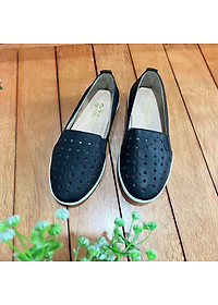 Giày Slip on da bò thật  Trường Hải  da mề mại thời trang nữ cao cấp có 2 màu đen , trắng SL130