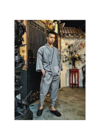 Set Đồ Lam Đi Chùa Cao Cấp Cho Nam s1