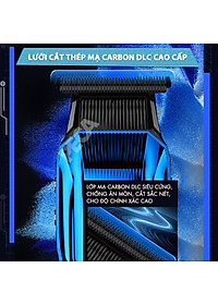 Tông đơ chấn viền Kemei KM-2795 lưỡi cắt mạ carbon DLC cao cấp công suất mạnh mẽ 8W sạc nhanh USB pin lâu - Chính hãng