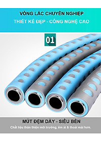 Vòng Lắc Eo Giảm Mỡ Bụng Ống Thép Bọc Mút Xốp - Tùy Chỉnh Độ Nặng - Chính Hãng miDoctor