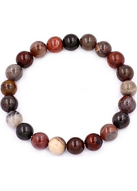 Vòng tay chuỗi hạt gỗ hóa thạch 8 ly 21 hạt - hợp tất cả các mệnh