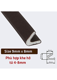1 Mét Ron Chữ V Lấp Kín Che Khe Hở Khung Cửa Chống Ồn Thoát Hơi Cách Âm Ngăn Bụi Côn Trùng Giảm Chấn Legaxi