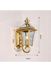 Đèn tường đồng kính trang trí SERINA cao cấp