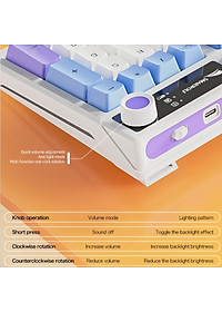 Bàn Phím Cơ Gaming không dây MK95 Bluetooth + USB + Cáp Pin sạc TypeC Hotswap cho máy tính laptop điện thoại hàng nhập khẩu