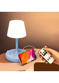 Đèn Ngủ Để Bàn Có Điều Khiển Từ Xa Kèm Ổ Cắm Điện USB Đa Năng - HÀNG CHÍNH HÃNG MINIIN